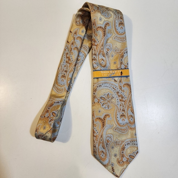 STEVE HARVEY COLLECTION All Silk Paisley Print Tie NWT - Picture 12 of 12